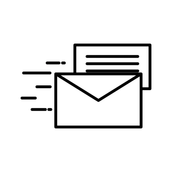 Isolated envelope message line style icon vector design — Stock vektor