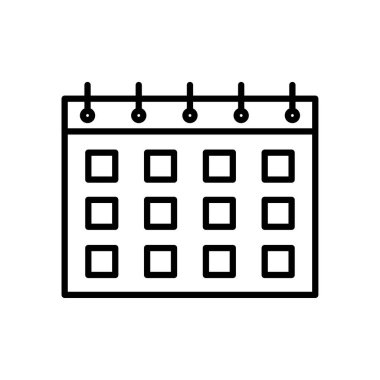 Isolated calendar line style icon vector design