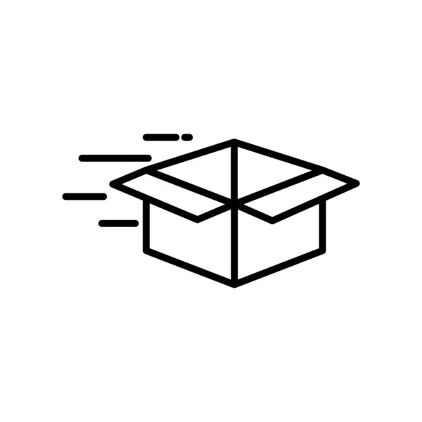 Delivery open box line style icon vector design — Stock Vector
