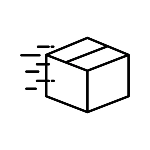 Lieferbox Linie Stil-Symbol Vektor-Design — Stockvektor