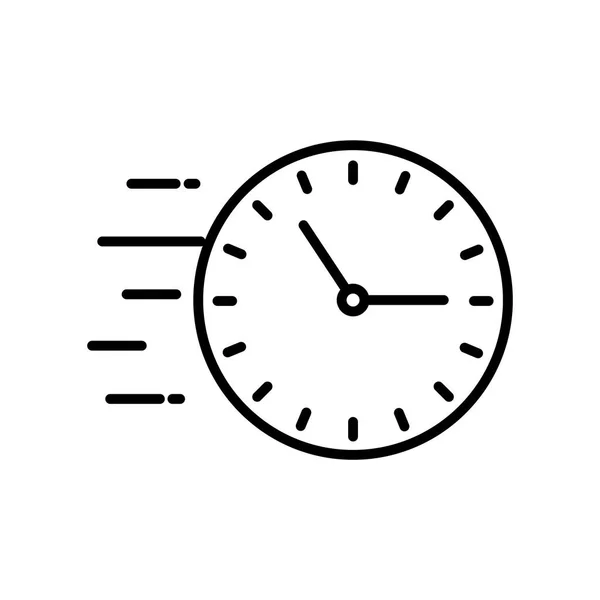 Isolated clock instrument line style icon vector design — Διανυσματικό Αρχείο
