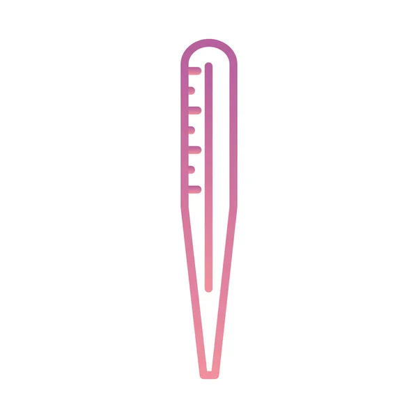 Geïsoleerde thermometer instrument gradiënt stijl pictogram vector ontwerp — Stockvector