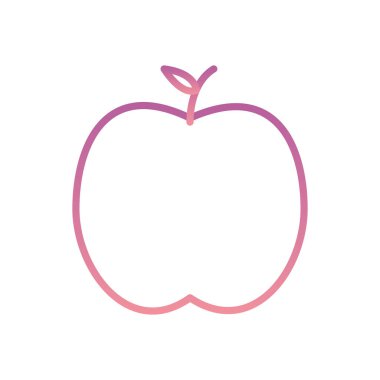 Elma meyvesi gradyan biçim vektör tasarımı