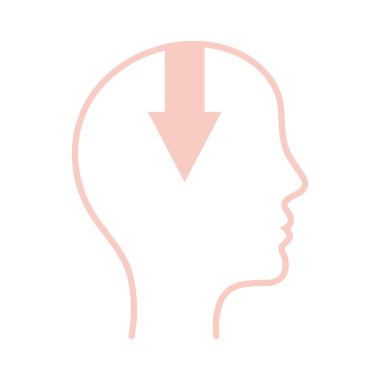 İnsan kafası çizgi biçimi vektör tasarımı içinde ok indir