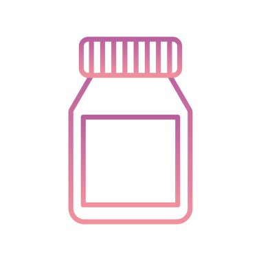 Ayrı ilaç kavanozu gradyan biçim ikonu vektör tasarımı