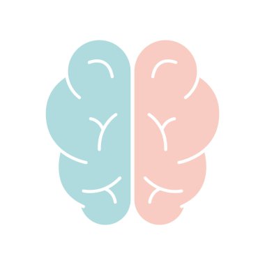 İnsan beyni çizgisi biçim vektör tasarımı