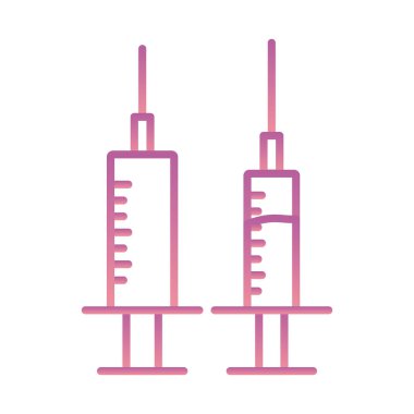 Ayrı enjeksiyonlar gradyan biçim ikon vektör tasarımı