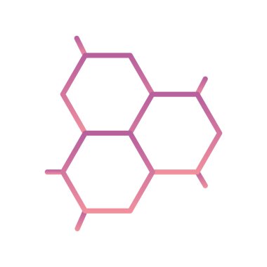 İzole edilmiş atom gradyan biçim ikon vektör tasarımı