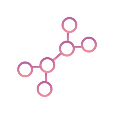 İzole edilmiş atom gradyan biçim ikon vektör tasarımı