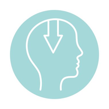 İnsan kafası blok biçim vektör tasarımı içinde ok indir