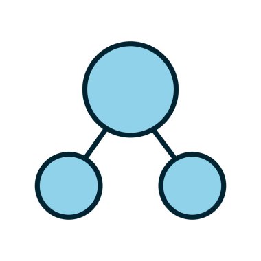 İzole edilmiş atom çizgisi ve biçim ikonu vektör tasarımı