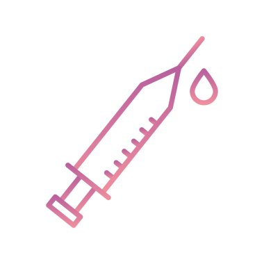 İzole enjeksiyon gradyan biçim ikonu vektör tasarımı