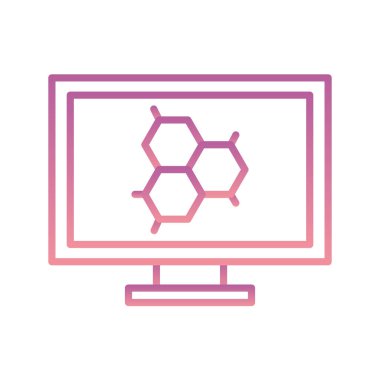 Bilgisayar gradyan biçim vektör tasarımında izole edilmiş atom