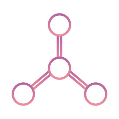 İzole edilmiş atom gradyan biçim ikon vektör tasarımı