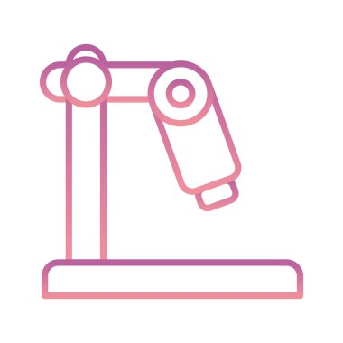 Bilim mikroskobu gradyan biçim vektör tasarımı