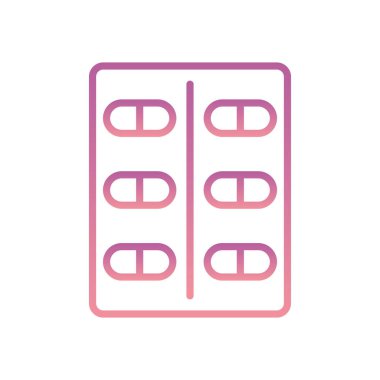 Ayrı ilaç hapları gradyan biçim ikonu vektör tasarımı