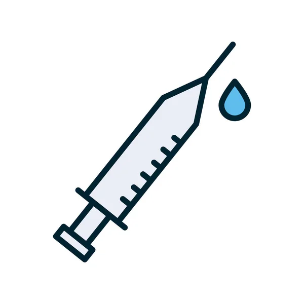 Linea di iniezione isolata e design vettoriale icona di stile di riempimento — Vettoriale Stock