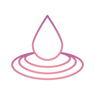 İzole su damlası gradyan biçim ikon vektör tasarımı