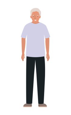 Ayrı büyükbaba avatar vektör tasarımı