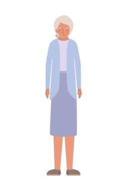 İzole edilmiş büyükanne avatar vektör tasarımı