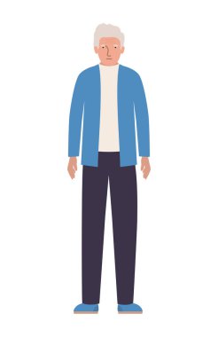 Ayrı büyükbaba avatar vektör tasarımı