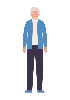 Ayrı büyükbaba avatar vektör tasarımı