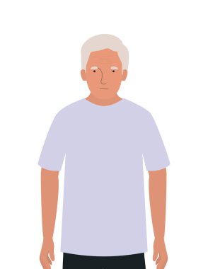 Ayrı büyükbaba avatar vektör tasarımı