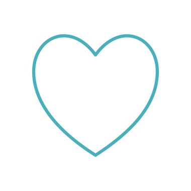 İzole edilmiş kalp çizgisi biçim vektör tasarımı