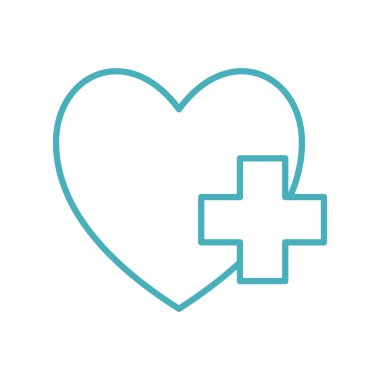 Bağış sembolü olarak eklenen kalp çizgisi biçim vektör tasarımı