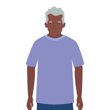 Ayrı büyükbaba avatar vektör tasarımı