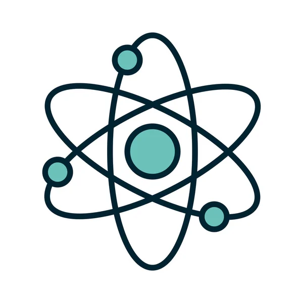 Isolierte Atomlinie und Füllstil-Icon-Vektor-Design — Stockvektor