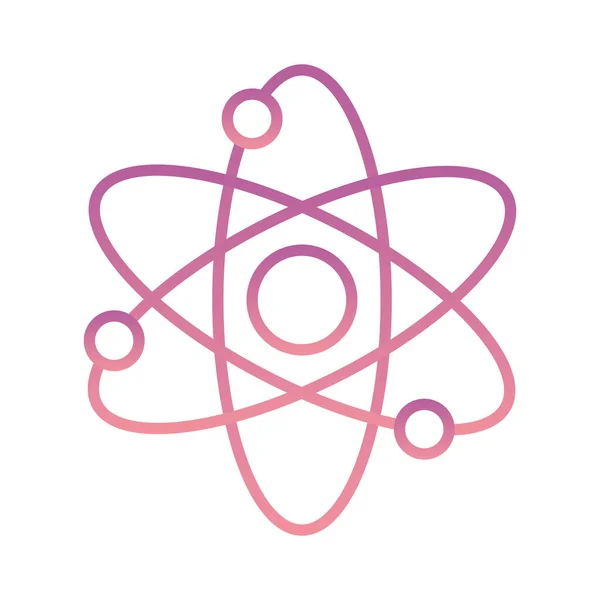 Isolated atom gradient style icon vector design — Stock Vector
