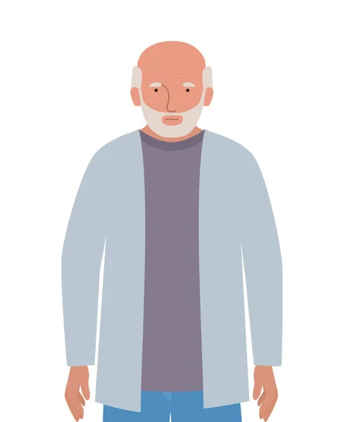 Diseño aislado del vector del abuelo avatar — Vector de stock