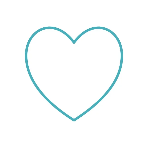 Design de vetor de ícone de estilo de linha de coração isolado —  Vetores de Stock