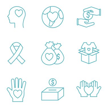 İnsanlık yardım hattı biçim simgesi vektör dizaynı