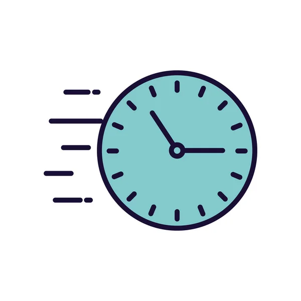 Ізольована лінія годинникового приладу та піктограма стилю заповнення векторний дизайн — стоковий вектор