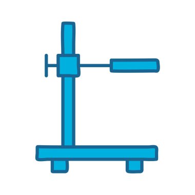Bilim tüpü tutucu satırı ve biçim ikonu vektör tasarımını doldur