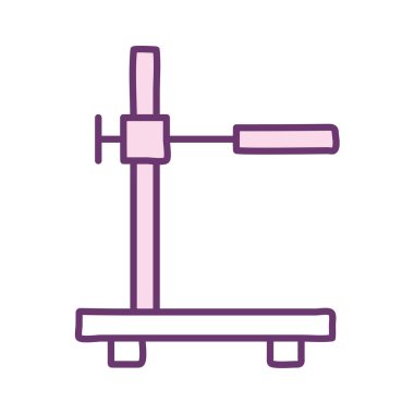 Bilim tübü tutucu çizgi simge vektör tasarımı