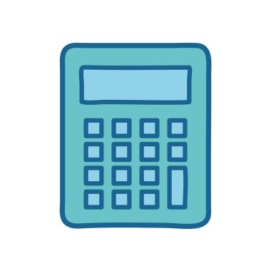 hesap makinesi aracı satırı ve biçim ikonu vektör tasarımını doldur