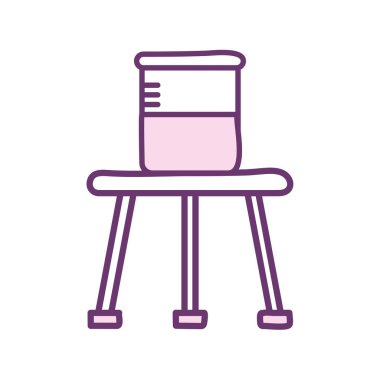 Bilim kavanozu çizgisi biçim vektör tasarımı