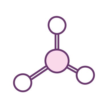 İzole edilmiş atom çizgisi biçim vektör tasarımı
