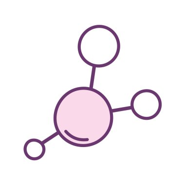 İzole edilmiş atom çizgisi biçim vektör tasarımı