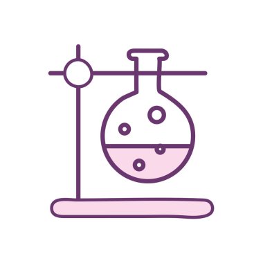 Bilim şişesi satır biçimi ikon vektör tasarımı