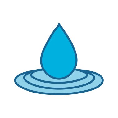 Su indirme hattı ve biçim ikonu vektör tasarımını doldur