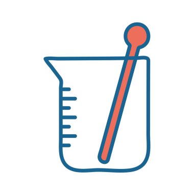 Bilim kavanozu satırı ve biçim ikonu vektör tasarımını doldur