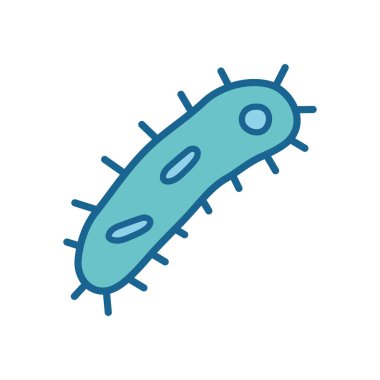 Virüs çizgisi ve biçim ikonu vektör tasarımını doldur