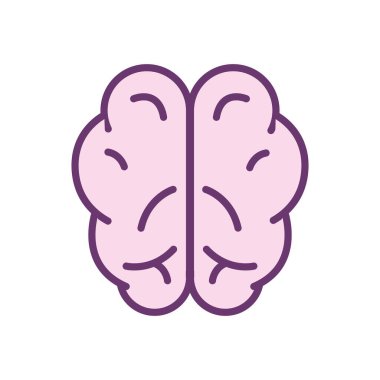 İnsan beyni çizgisi biçim vektör tasarımı