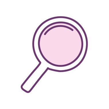 İzole edilmiş lupe çizgisi biçim vektör tasarımı