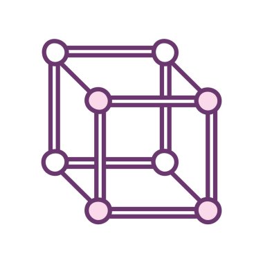 İzole edilmiş atom çizgisi biçim vektör tasarımı