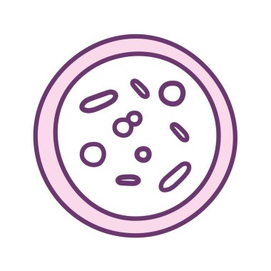 Tabak çizgisi biçim vektör tasarımı içindeki virüs